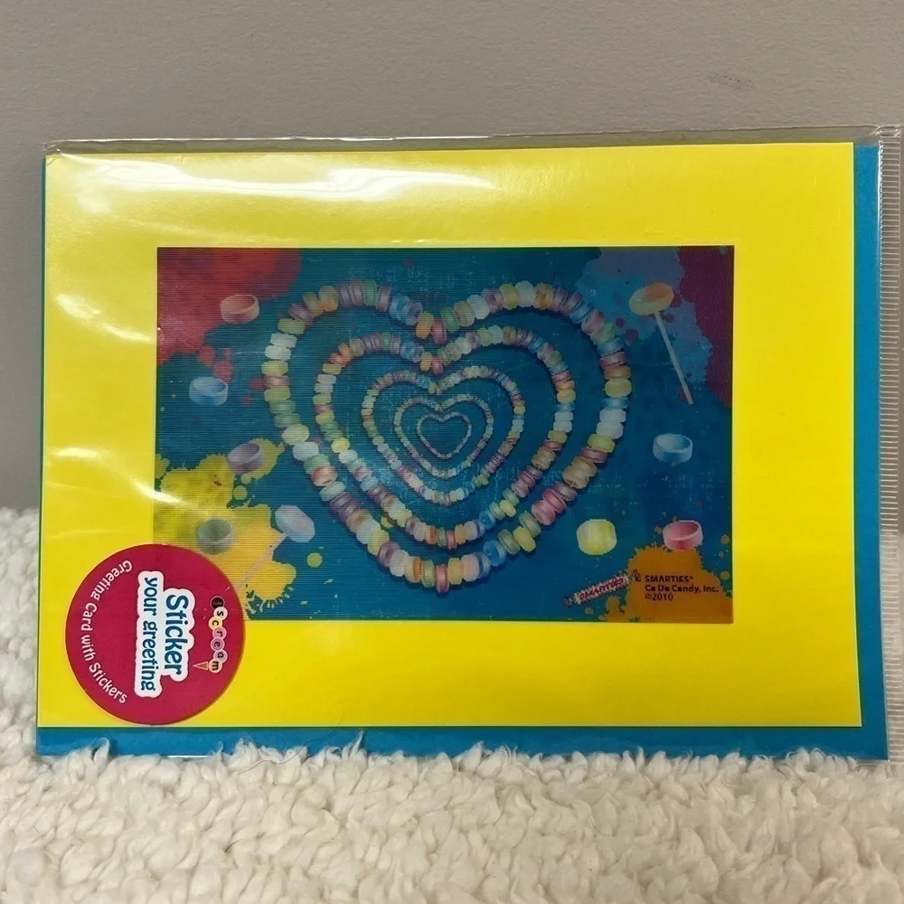 iScream 3D Lenticular/Double Sided Sticker Greeting Card Bundle of 4